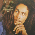 Album cover featuring Bob Marley with text 'Legend: The Best of Bob Marley and the Wailers'.