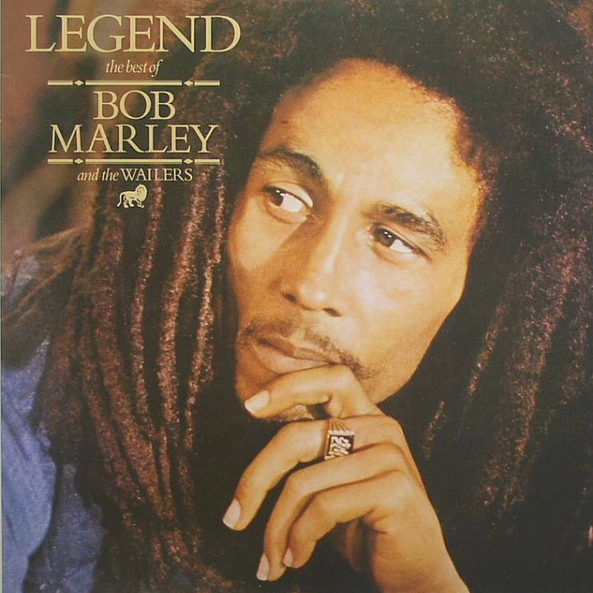 Album cover featuring Bob Marley with text 'Legend: The Best of Bob Marley and the Wailers'.